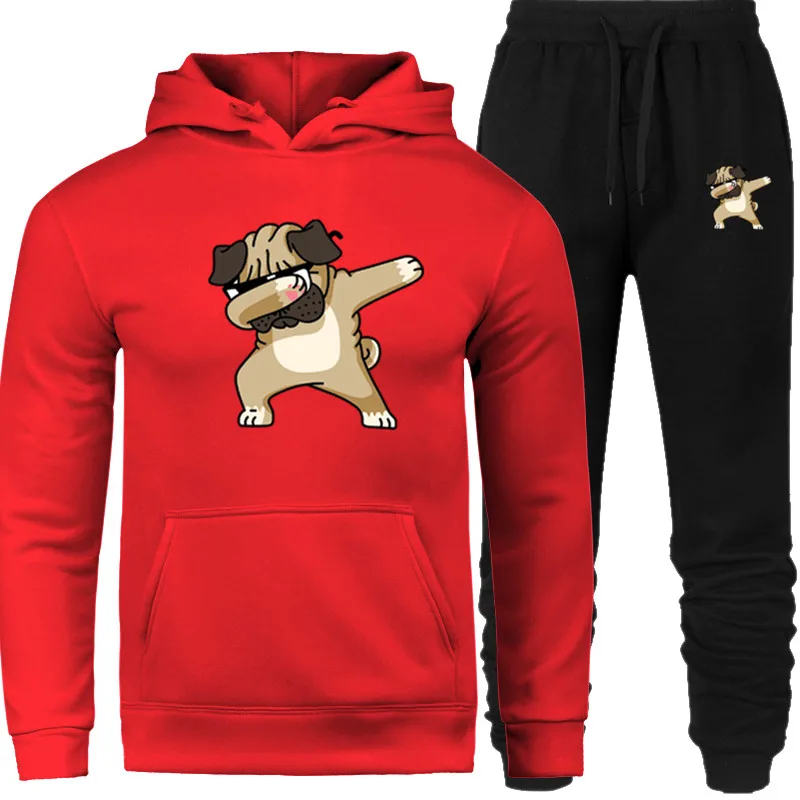 

men's sweat suits set letter print large size sweatsuit male 3XL sets 2019 brand sporting suit men warm hooded tracksuit track