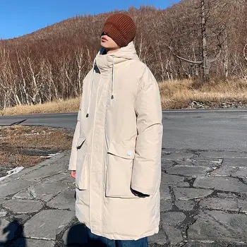 

2020 New Men's Winter Jacket Long Men's Coat with Zipper Hooded Male Coats High Quality Man Winter Brand Clothing Plus Size 5XL
