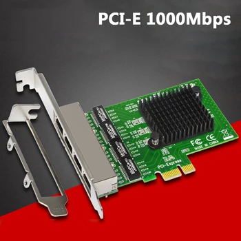 

RTL8111 Network Card 4 Port 1000Mbps RJ45 PCIe To Gigabit Ethernet LAN