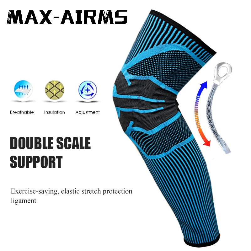 Maxairms 1 шт. эластичные наколенники для фитнеса баскетбола поддержка силиконовый мягкий коленный фиксатор защитные наколенники снаряжение волейбол спорт