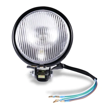 

Universal 5" High Low Beam Headlight Lamp Motorcycle Cruiser Chopper Old School ATV For Honda Kawasaki Touring Scooter Offroad