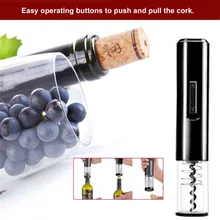 Черный цвет портативный размер K1 сухой на батарейках дизайн Электрический открывалка для бутылок автоматический Хо использовать держать использовать открывалка для бутылок вина