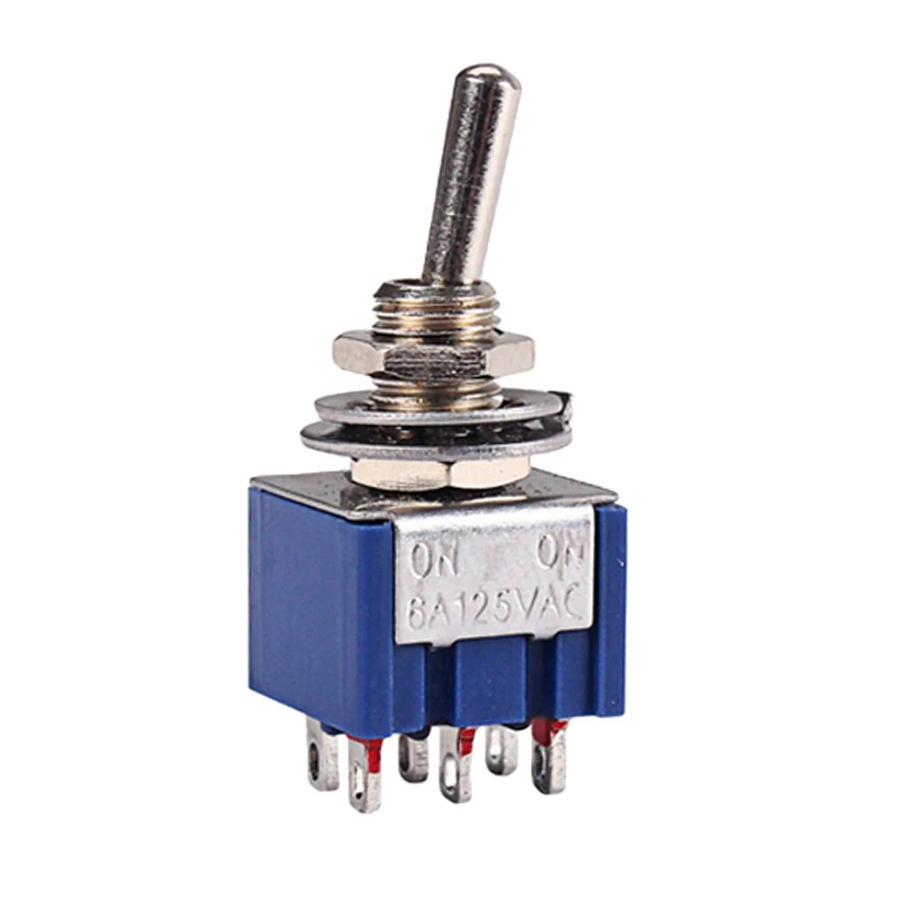 Прочный SPDT 6pin вкл.-ВКЛ. 2 положения 125 В Фиксатор Переключатель для музыкальных
