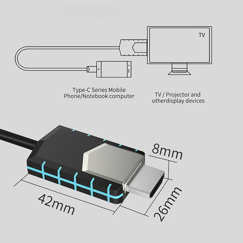 Usb type C к HDMI кабель адаптер 4k 30 Гц USB 3,1 USB-C к HDMI адаптер конвертер «Папа-мама» для ПК компьютер ТВ дисплей Ph