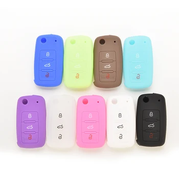 

1PC Black Color Keyless Entry Remote Key Shell Silicone Car Remote Key Protector Cover Case for Jetta Passat