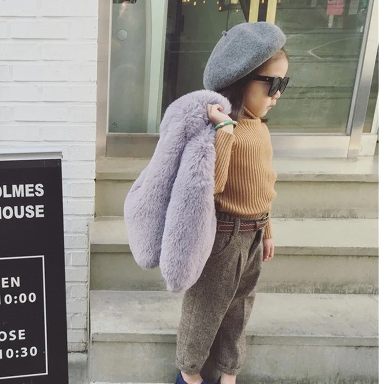 gray Новая одежда из кроличьего меха для девочек пальто из искусственного лисьего меха детский меховой жилет для малышей теплый жилет Детская зимняя куртка с искусственным мехом - Цвет: gray