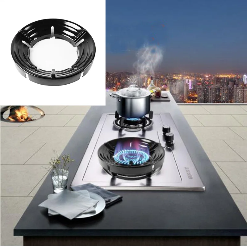 

Gas Stove Energy Saving Fire Cover Five Opening Disk Energy Saving Cover Fire Reflection Windproof Windshield Bracket Accessorie
