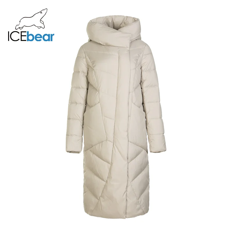 ICEbear Новинка 2019 зимняя Длинная женская хлопковая одежда модная теплая Женская