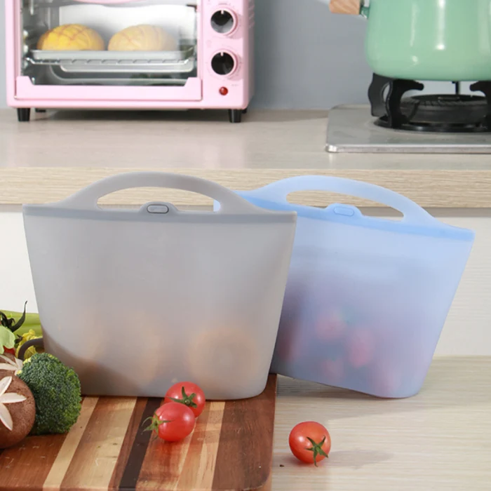 Силиконовый мешок для хранения еды многоразовые Ziplock Сумки для хранения еды герметичное уплотнение микроволновая печь безопасный SEP99