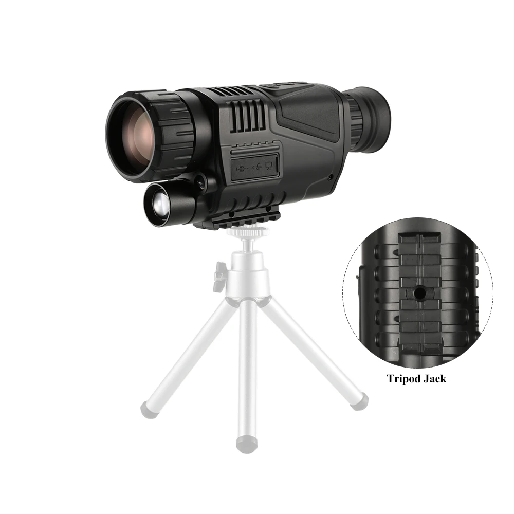 5x40 Многофункциональный цифровой Ночное видение Монокуляр телескоп ручной Камера видео Регистраторы видеокамера Ночное видение прицел