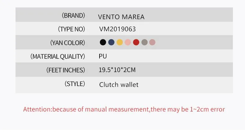 Vento Marea Women Wallet Faux Leather Fashion Lady Wristlet Handbags Long Female Money Bag Zipper Coin Purse Pink Card ID Holder