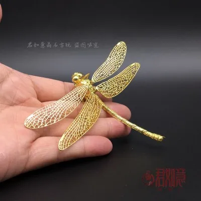 

Exquisite retro gold-plated Dragonfly ornament