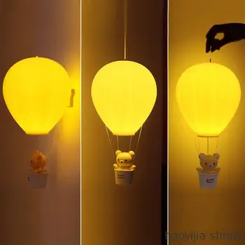 

New children's baby child care light touch switch USB rechargeable wall lamp children's bedroom adjustable light hot air balloon