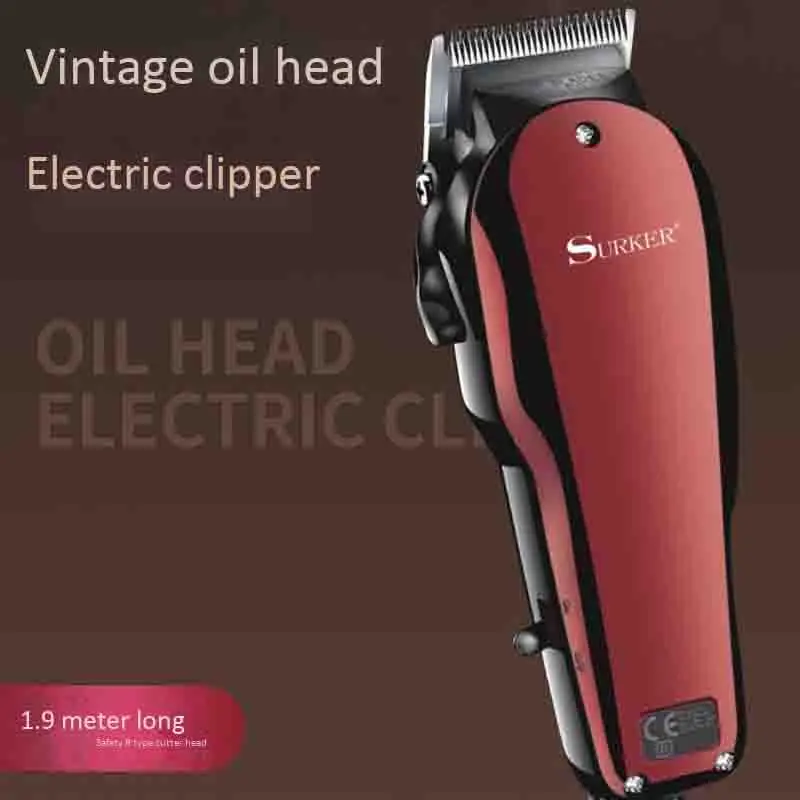 ABRA-Surker Sk-710 электрическая машинка для стрижки волос Ретро масляная голова сдвига Dc Подключение Регулируемая машинка для стрижки волос Парикмахерская Инструменты для укладки ЕС