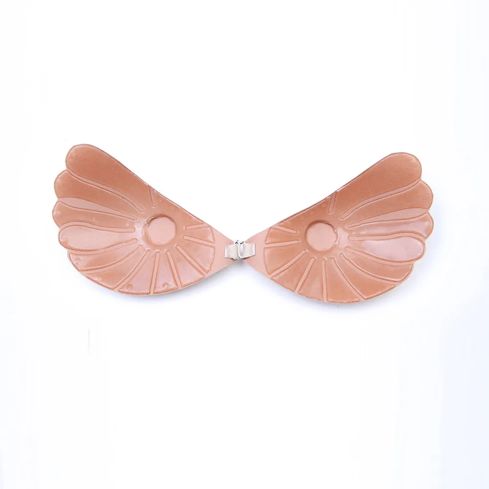 New Women Ladies Silicone Self Adhesive Seamless Wire Free Bras Magic Push Up Strapless Invisible Bras Backless Intimate Bra