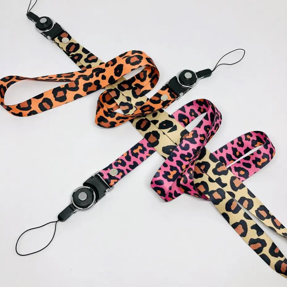 

Leopard Print Neck Strap Lanyard Id Card Detachable for IPhone 6 7 8 X XS Max for Mp3 Mp4 Card Lanyard Para Llaves