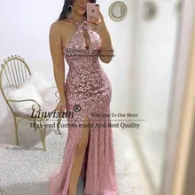 Сексуальное платье для выпускного вечера Русалочка с блестками, сексуальное платье с вырезом лодочкой, вечерние деловые платья по индивидуальному заказу, недорогое длинное платье для выпускного вечера