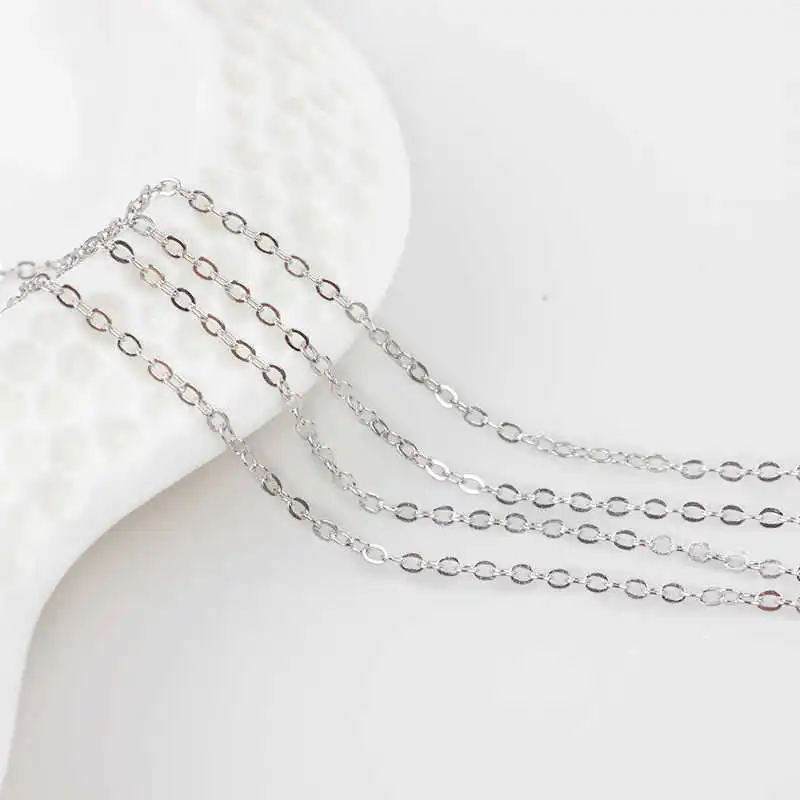 hzew 50pcs 2.6mm*55cm chain three colors Iron chain for women man