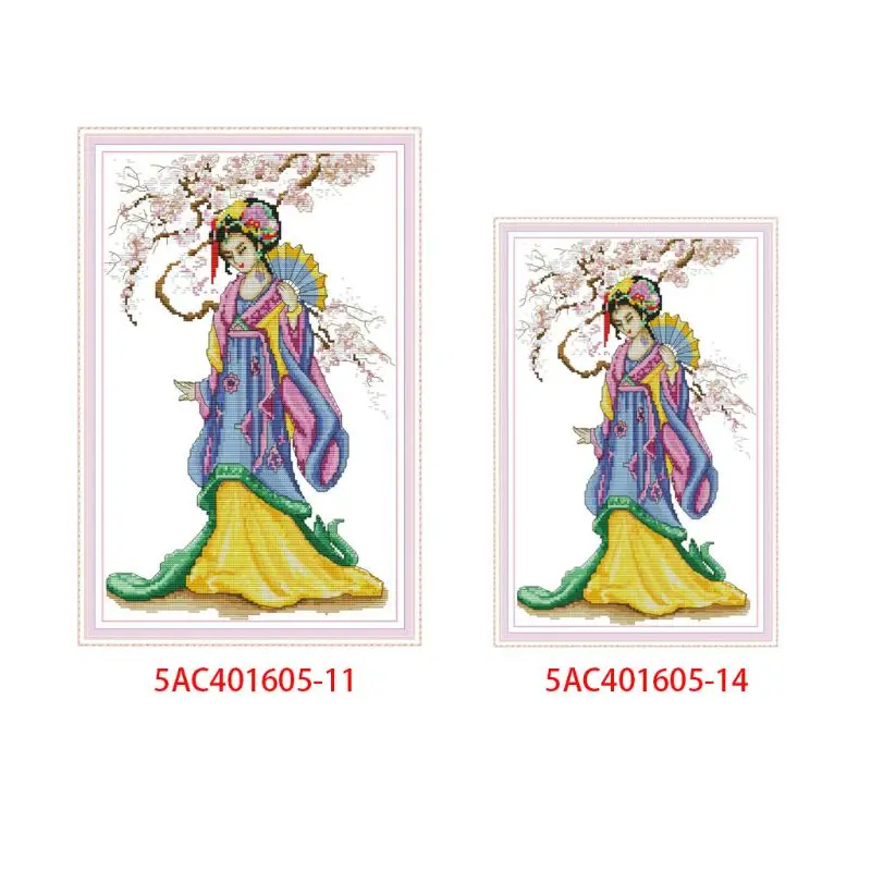 

Gorgeous Beauty DIY Handmade Needlework Counted 11CT 14CT Printed Cross Stitch Embroidery Kit Set Home Decoration Q6PE