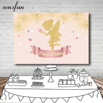

Sensfun Pink Theme Bokeh Gold Glitter Fairy Backdrops Newborn Baby Shower Girls 1st Birthday Party Photography Bacakgrounds
