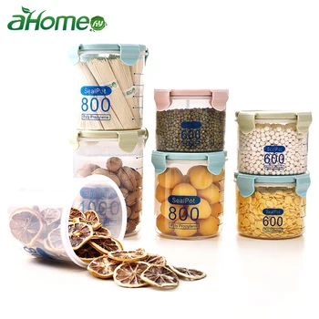 

3 PCS Kitchen Sealed Storage Box Fresh-keeping Jug with Scale PP Grains Boxes Foods Storage Tank Clear Containers 3 PCS Set