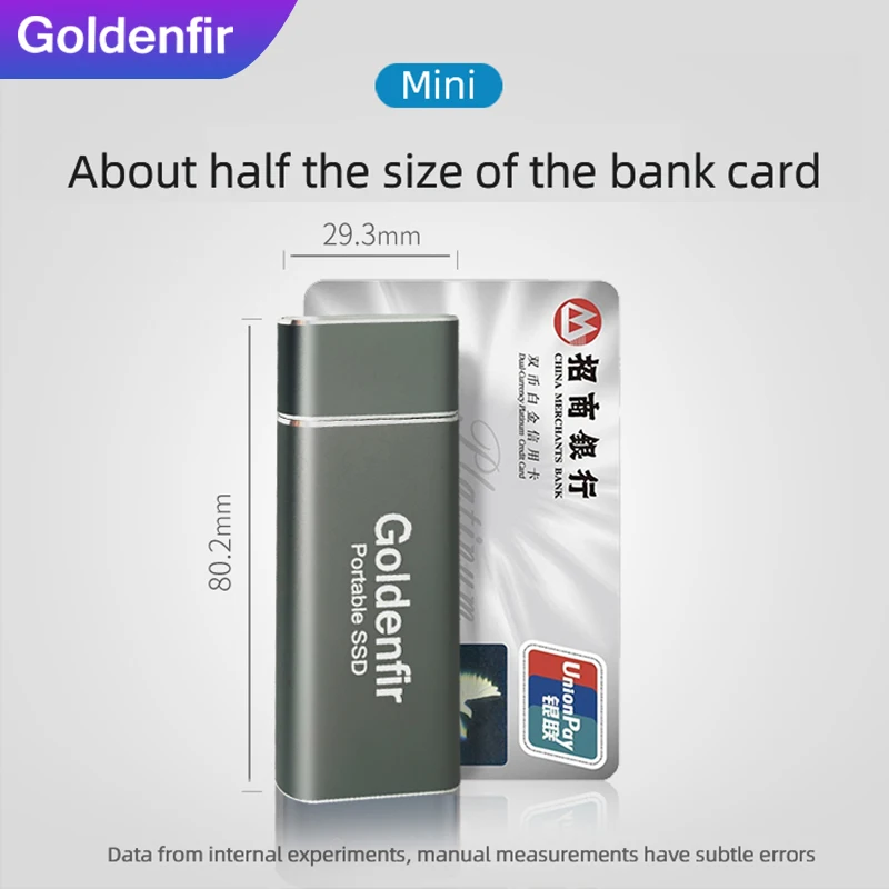 Goldenfir мини Портативный SSD USB 3,0 60 Гб 64 ГБ 120 ГБ 128 ГБ 240 ГБ 256 ГБ 480 ГБ 512 960 1 ТБ внешний твердотельный накопитель