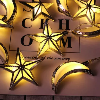 

10LED/20LED Moon Star Lamp LED Lamp String Christmas Lights Decoration Holiday Lights