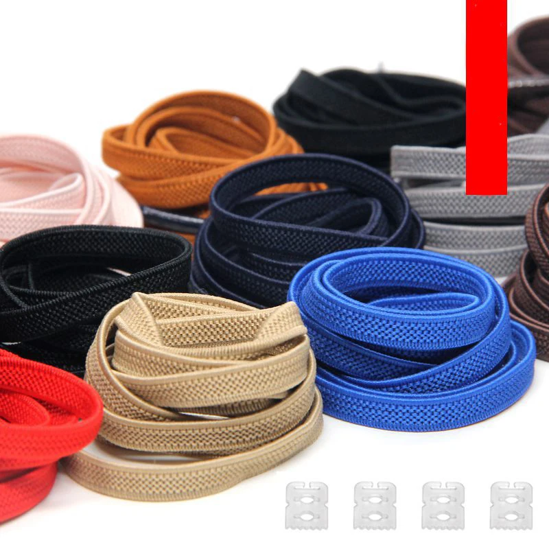 

New 1 Second Shoelace Elastic Cross buckle Shoelaces Kids Adult Unisex Sneakers Quick No Tie Shoe laces Lazy Laces Strings