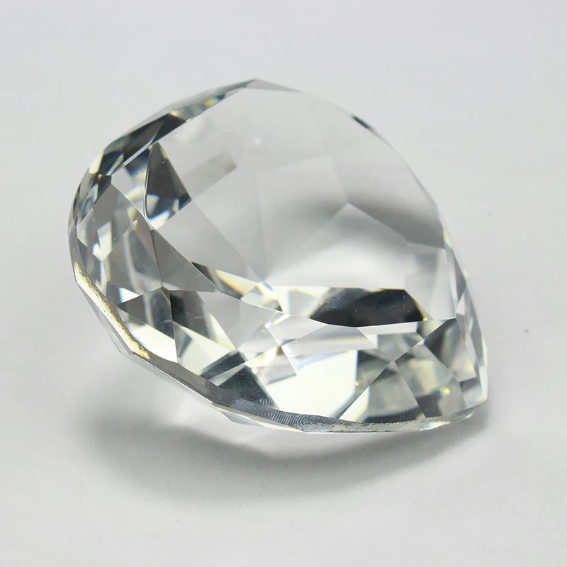 

60mm Diameter Facet Crystal Heart Shape Diamond Desktop Paperweight Home Decoration Accessories