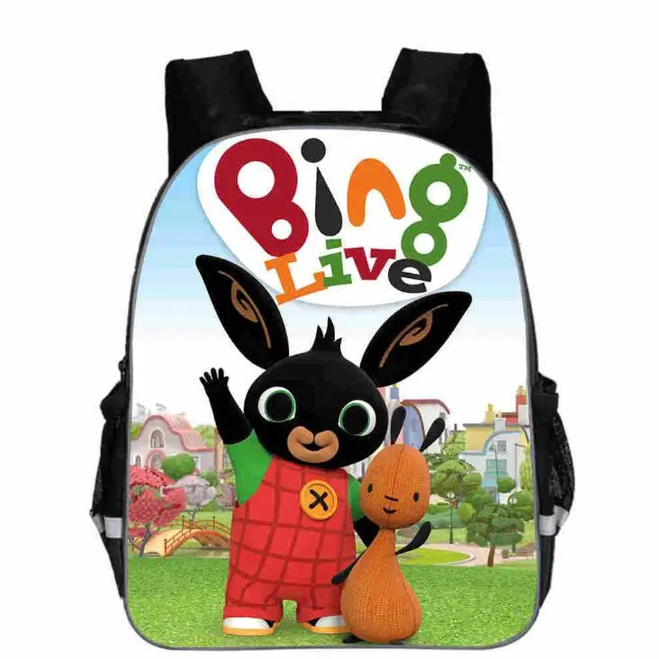 picture color Рюкзак с принтом аниме Bing Bunny, школьный рюкзак для мальчиков и девочек, детская сумка для книг, мультяшный рюкзак для маленьких девочек, cartable enfant, сумка для детского сада - Цвет: picture color