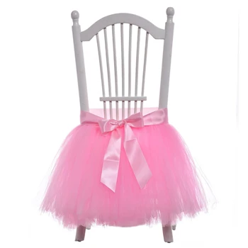 pink Милые белые, розовые, детские, детские, для душа, для дня рождения, для крещения, вечерние, пачки, свадебные украшения, тюль, бант на стул, юбка - Цвет: pink