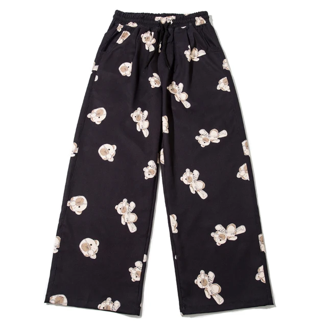 2021 Hip Hop Streetwear Harem Women's Wide Leg Pants Male Casual Butterfly Print Sweatpants Harajuku Jogging Men's Trousers 4