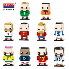 

Classic Cartoon Football Player Doll Toy Brick DIY Anime Characters Football Star 3D Model Magic Building Block Children's Toy