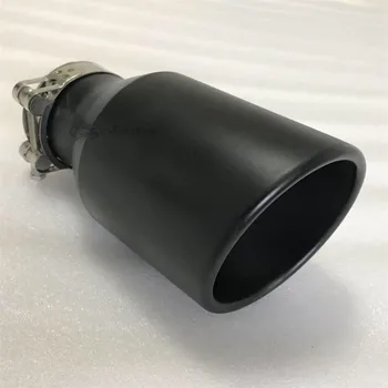 

car muffler modified tail pipe stainless steel black large caliber 114 universal tail throat Matte black
