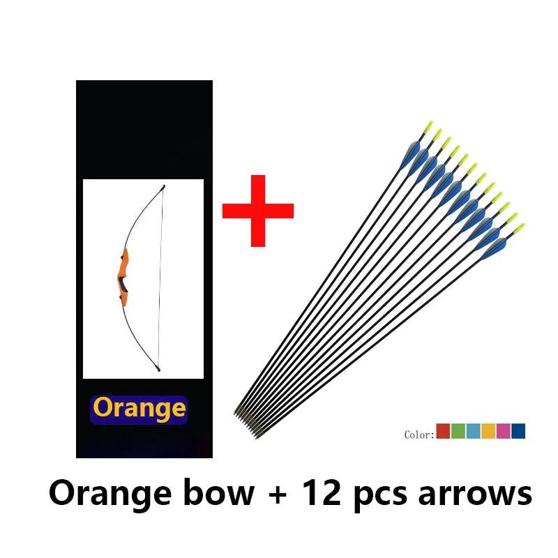 40LBS лук прямой для правой руки и левой руки 50 дюймов со стрелками для молодежи стрельба из лука охота стрельба ребенок изогнутый лук