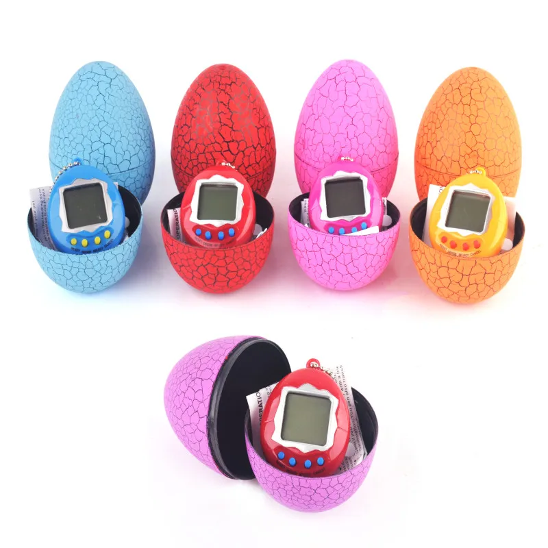 Tamagotchi-Llavero electrónico para mascotas, juguete educativo divertido de los 90, con forma de dinosaurio, huevos, regalo Virtual nostálgico para mascotas