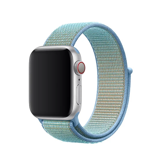 cornflower Новинка, цветной тканый нейлоновый спортивный ремешок для Apple Watch, 42 мм, 38 мм, 40 мм, 44 мм, мягкий браслет, ремешок для iWatch, серия 5, 4, 3, 2, 1 - Цвет ремешка: cornflower