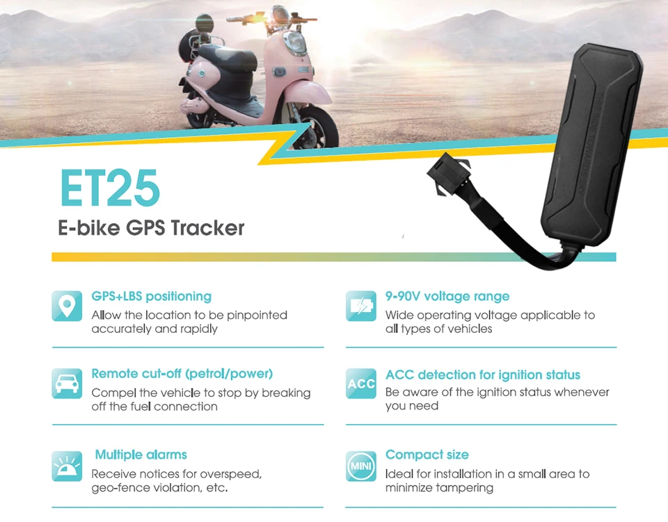 Мини gps трекер для автомобиля мотоцикла компактный gps ET25 локатор в реальном времени перезарядка батареи безопасность гео-забор вибрационная сигнализация безопасности