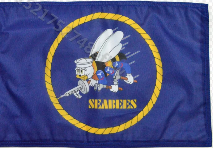 Seabees флаг 90*150 см 60*90 см размер полиэстер Арти крытый и открытый декоративный баннер флаг