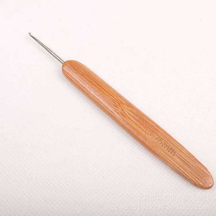 Bamboo Handle Crochet Metal Head Crochet Bamboo Handle Aluminum Crochet Hook Sweater Needle Coke Crochet Carbonated Crochet Manu