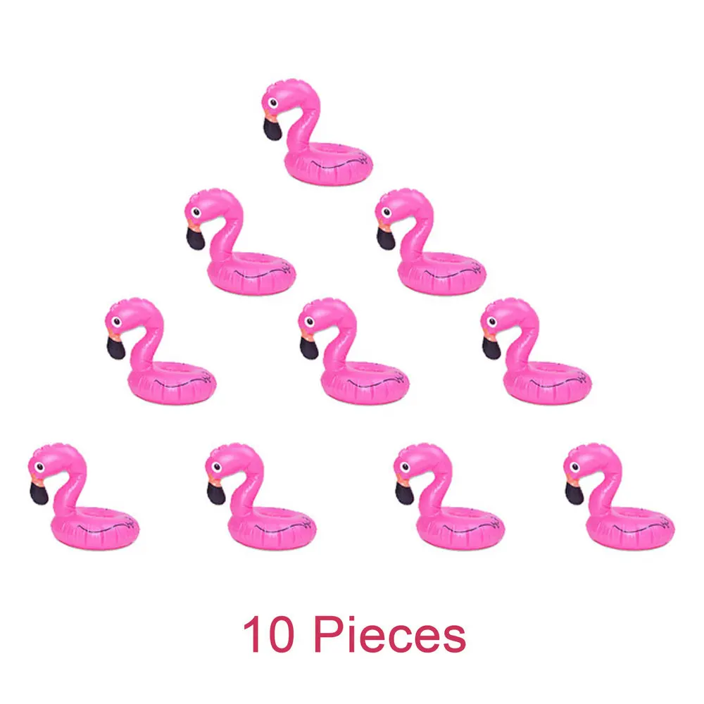 Pink toucan 10 шт. надувная форма животного развлечения держатель для напитков мульти-тип подставки летние надувные чашки держатель поплавок бассейн игрушки - Цвет: Pink toucan