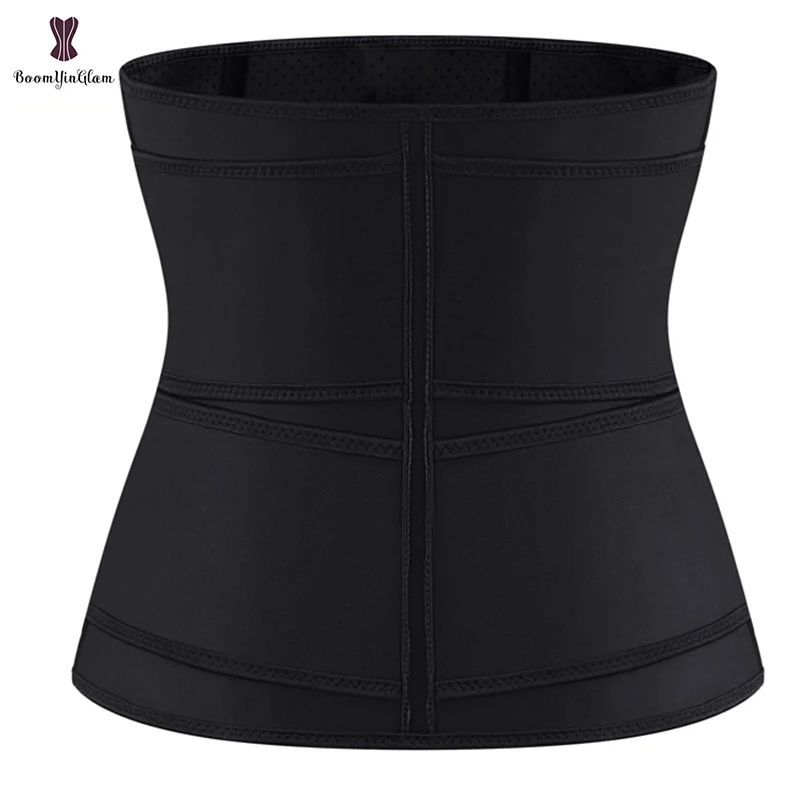 Plus Size XS To 6XL Front Zipper Women Double Straps High Compression Slimming Belts Latex Waist Slimmer With Sticker