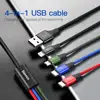 Baseus 4 in 1 USB  Type C Cable for iPhone 11 Pro Max 3 in 1 USB Cable USB C Cable for Samsung Xiaomi Note 8 Pro Micro USB Cable ► Photo 3/6