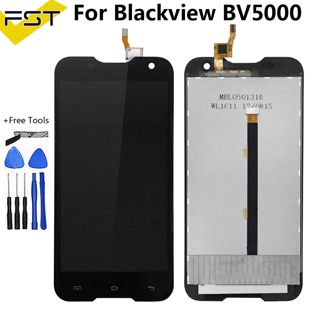Оригинал испытания ЖК-дисплей для Blackview BV5000 Дисплей + кодирующий преобразователь