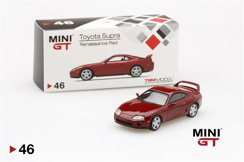 Мини GT 1/64 Honda Civic Тип R Acura NSX GT3 mlaren Senna Toyota Супра LB работает Nissan R35 литая модель автомобиля - Цвет: Toyota Supra Red RHD