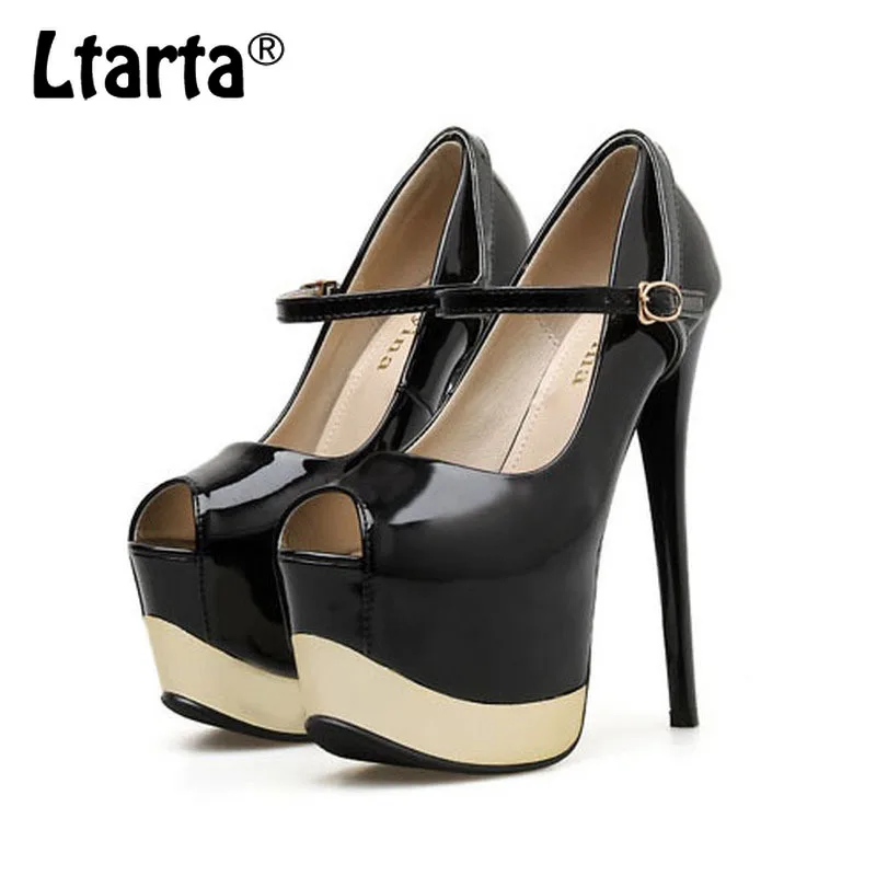 LTARTA 2020 High 17cm Heels Women Boots Fish Toe Platfrom Mouth Matching Heel Shoes Sexy Wedding Pumps JXQ | Обувь