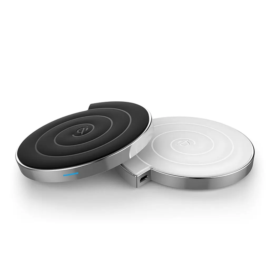 Ultra-Thin Wireless Charger Mobile Phone Wireless Charging Pad Fast Charging Round Wireless Charger For Apple Device