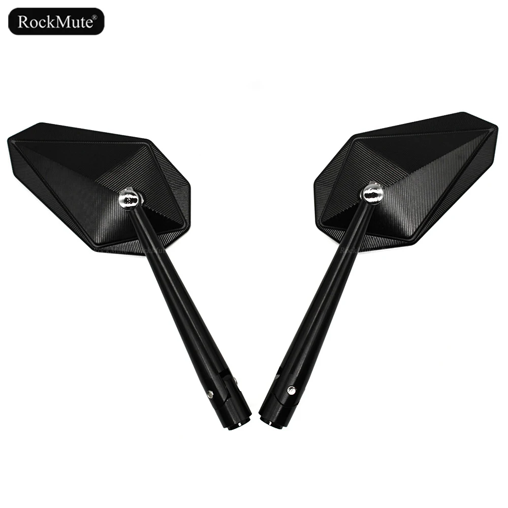 Многоугольные боковые зеркала заднего вида для универсального мотоцикла, спорта, уличного велосипеда, мотоцикла с 8 мм/10 мм отверстием для крепления, 4 цвета
