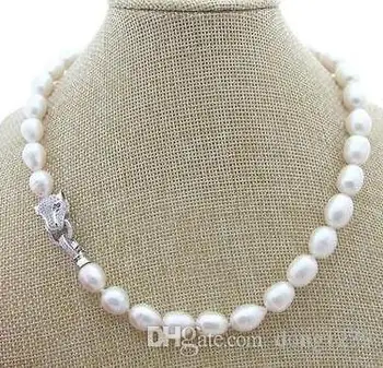 

Great South Sea 10-11MM white Pearl Baroque necklace 18 inches closure