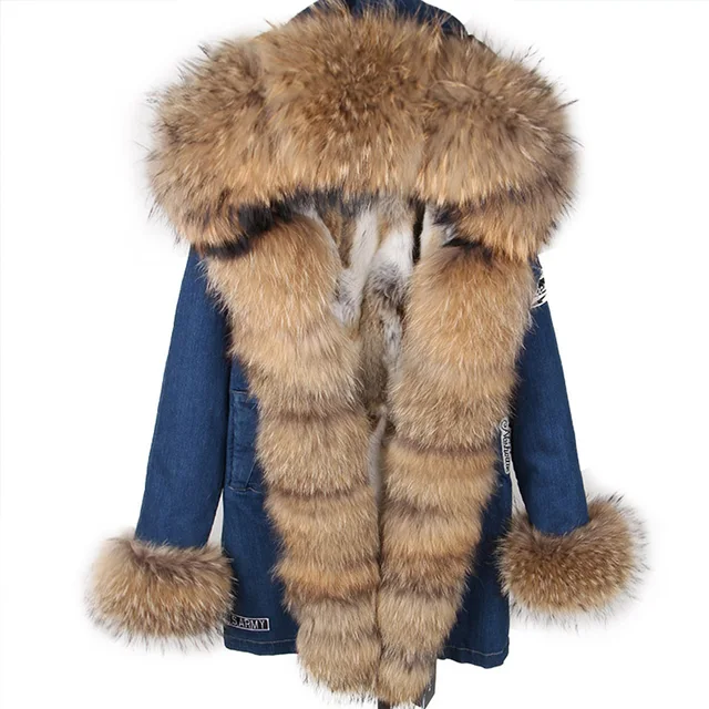 Stay Warm and Stylish this Winter with Maomaokong Real Raccoon Fur Coat